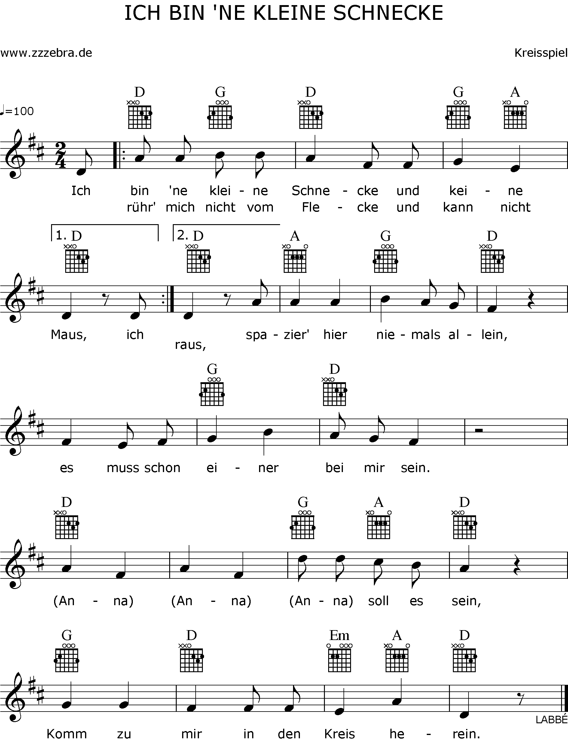 kleine schnecke lied