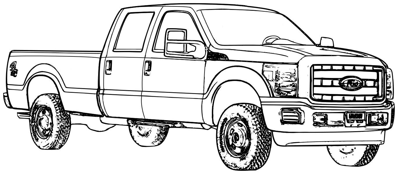 jacked up chevy truck coloring pages