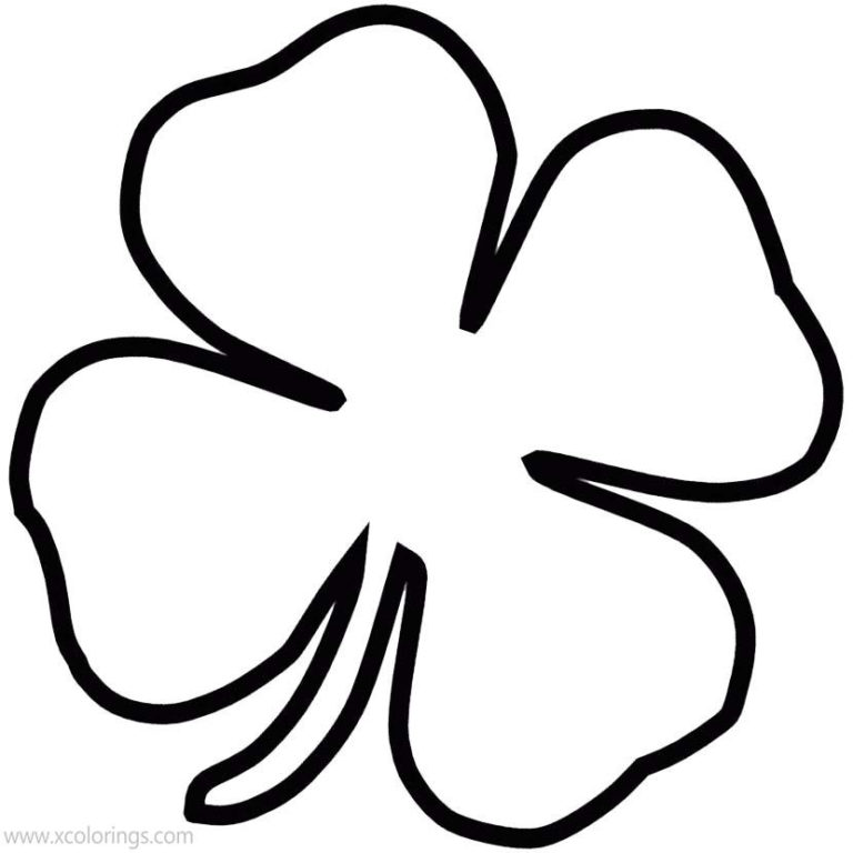 4 Leaf Clover Coloring Pages Mandala for Adults - XColorings.com