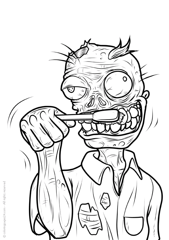 zombie 3 coloring pages