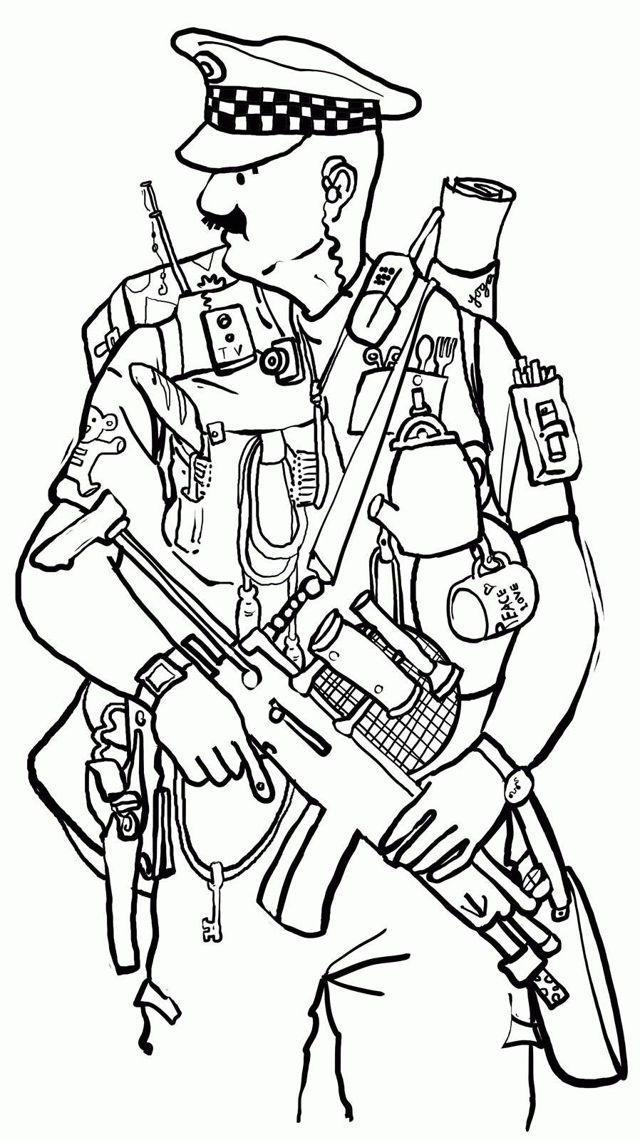 police man coloring pages