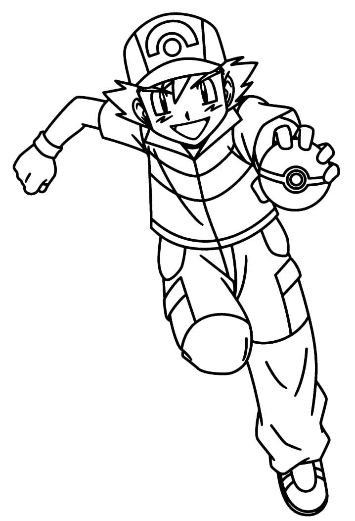 pokemon ash coloring page