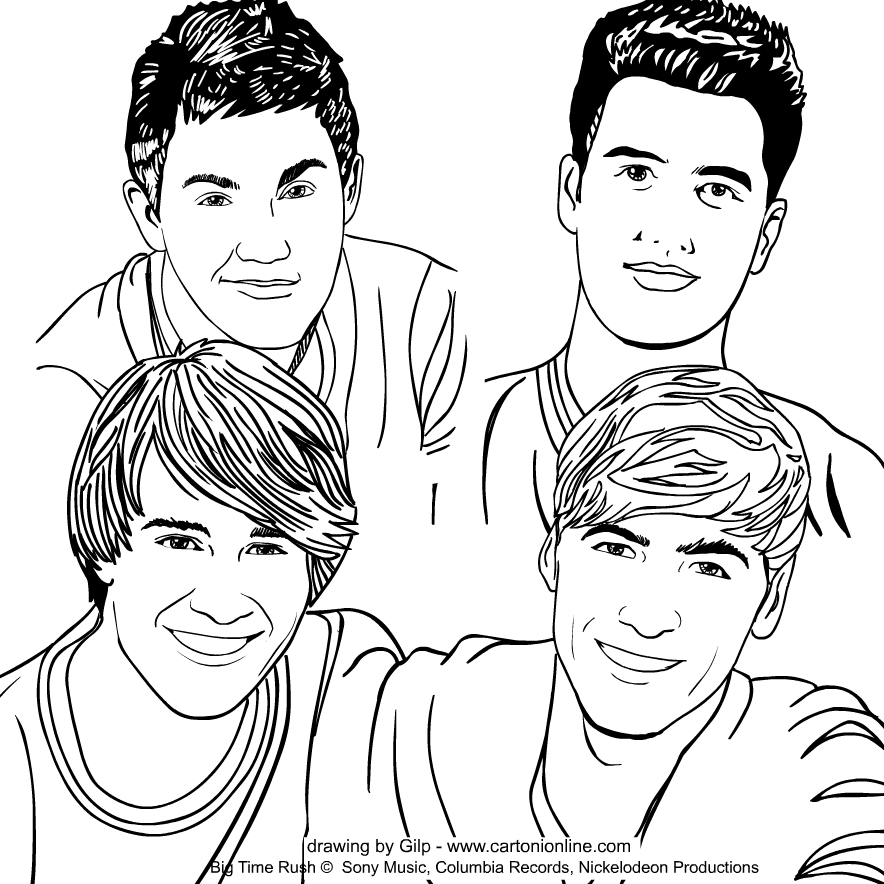 big time rush coloring pages