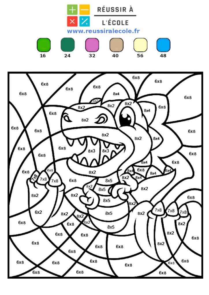 coloriage magique table 7