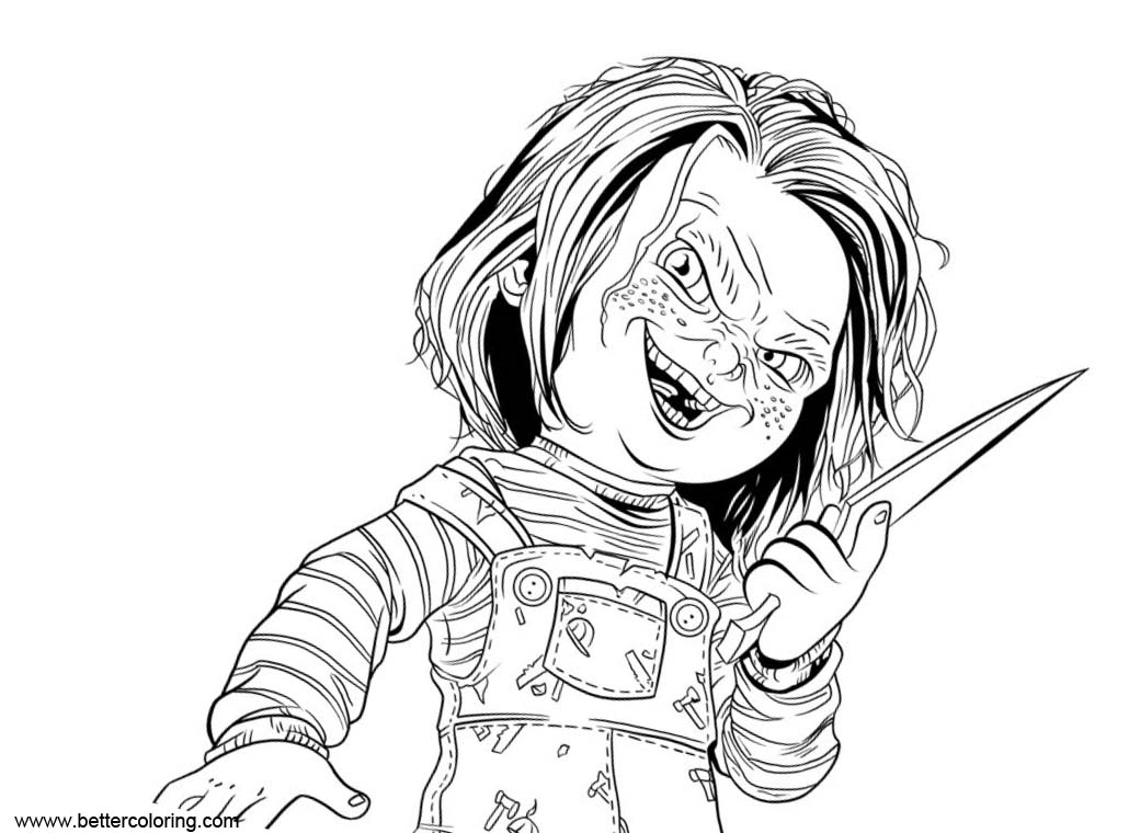 chucky coloring pages printable