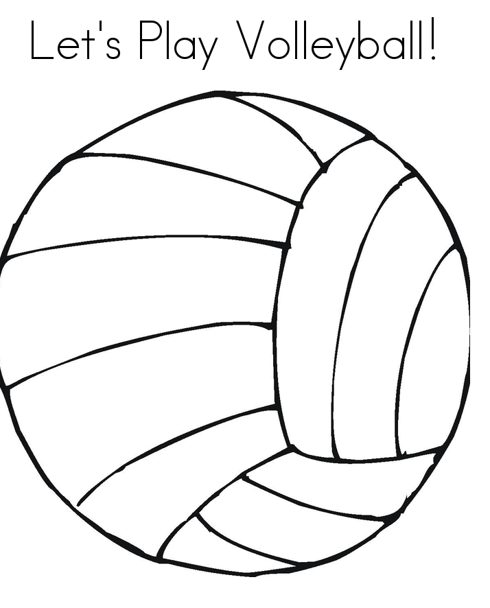 printable volleyball coloring pages