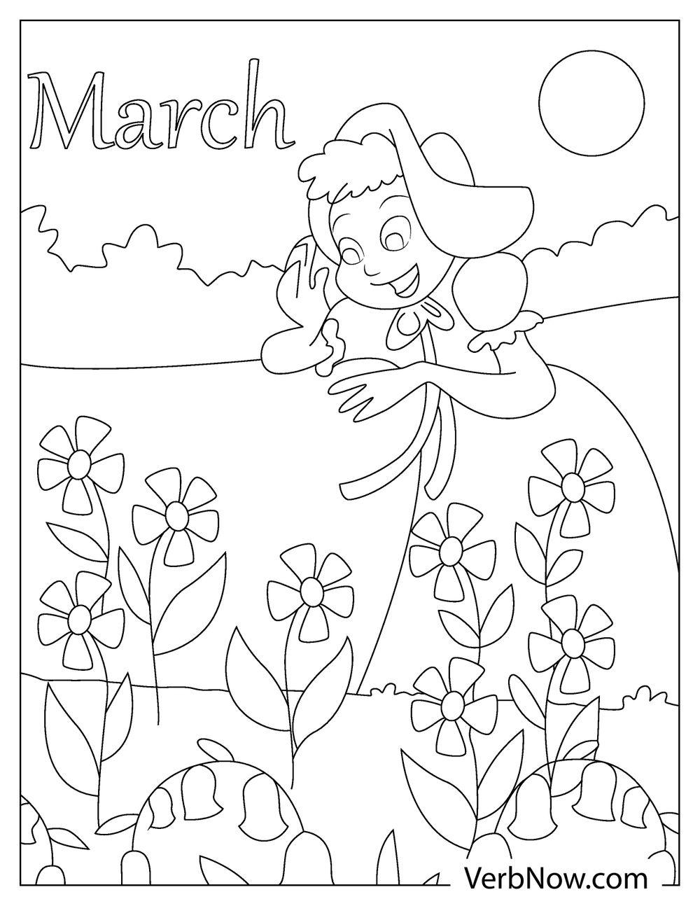 Free MARCH Coloring Pages & Book for Download (Printable PDF) - VerbNow