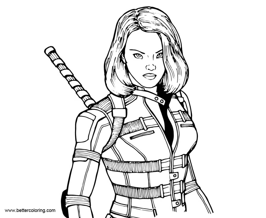 black widow printable coloring pages