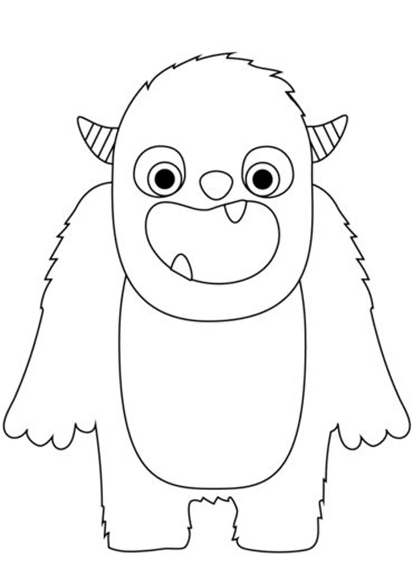 Free & Easy To Print Monster Coloring Pages - Tulamama