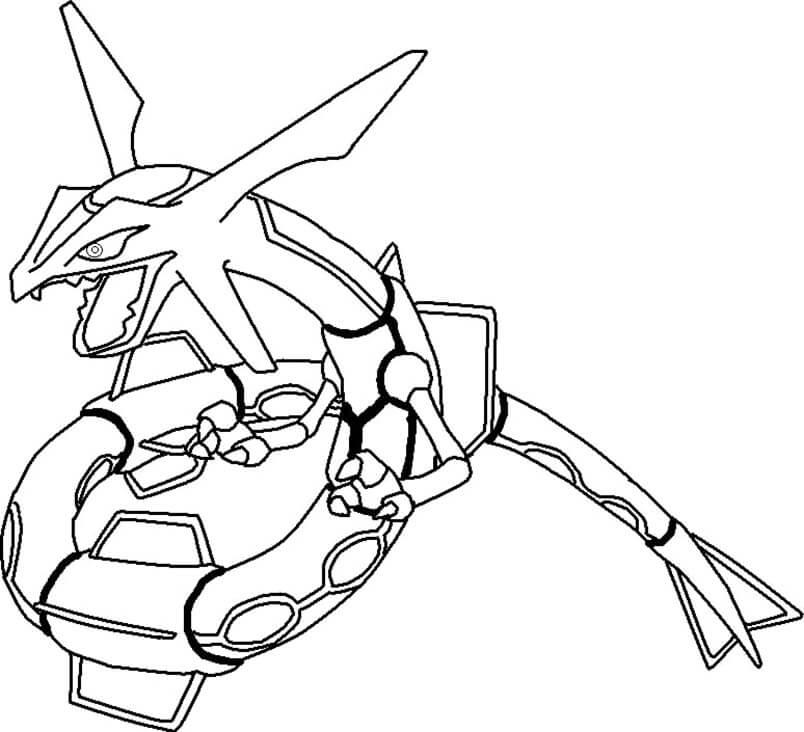 pokemon rayquaza coloring page