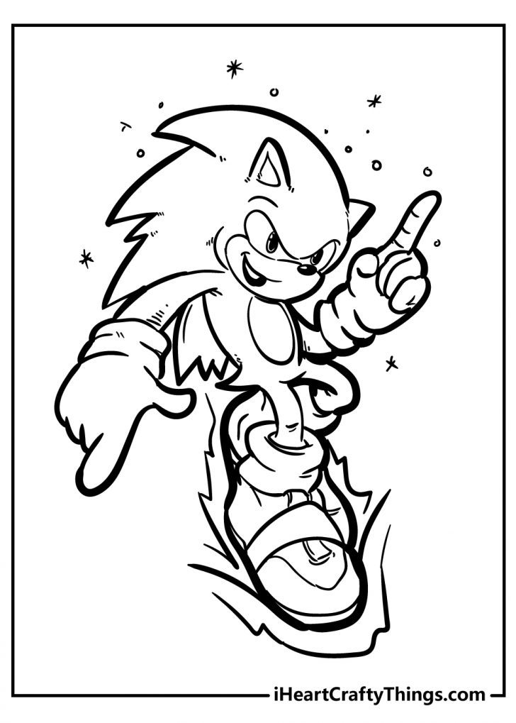 sonic coloring pages 2