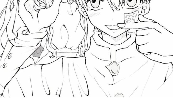 toilet bound hanako kun coloring pages