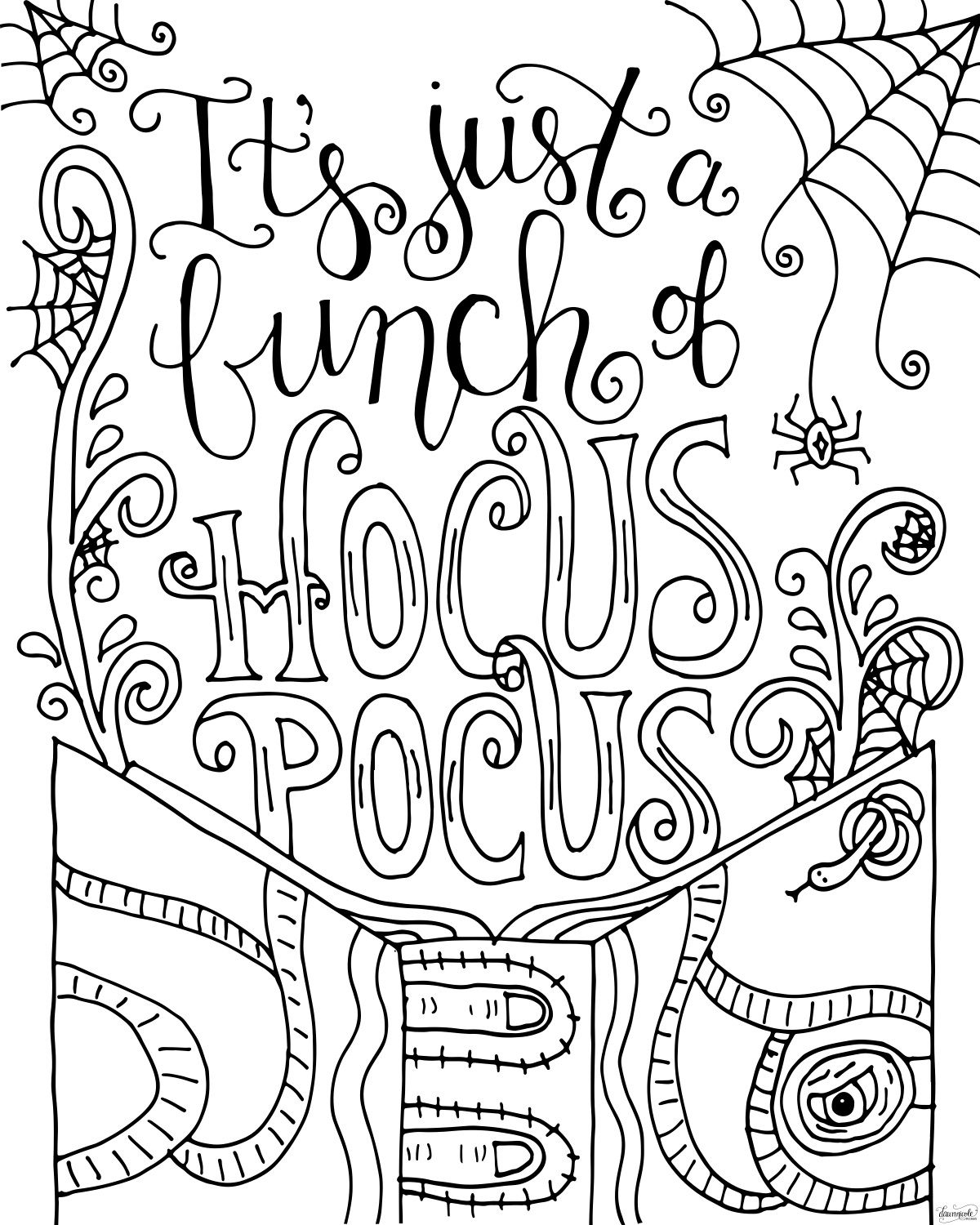 hocus pocus coloring pages