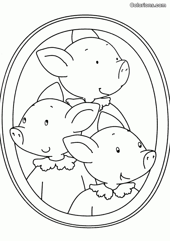 view coloriage 3 petits cochons pictures