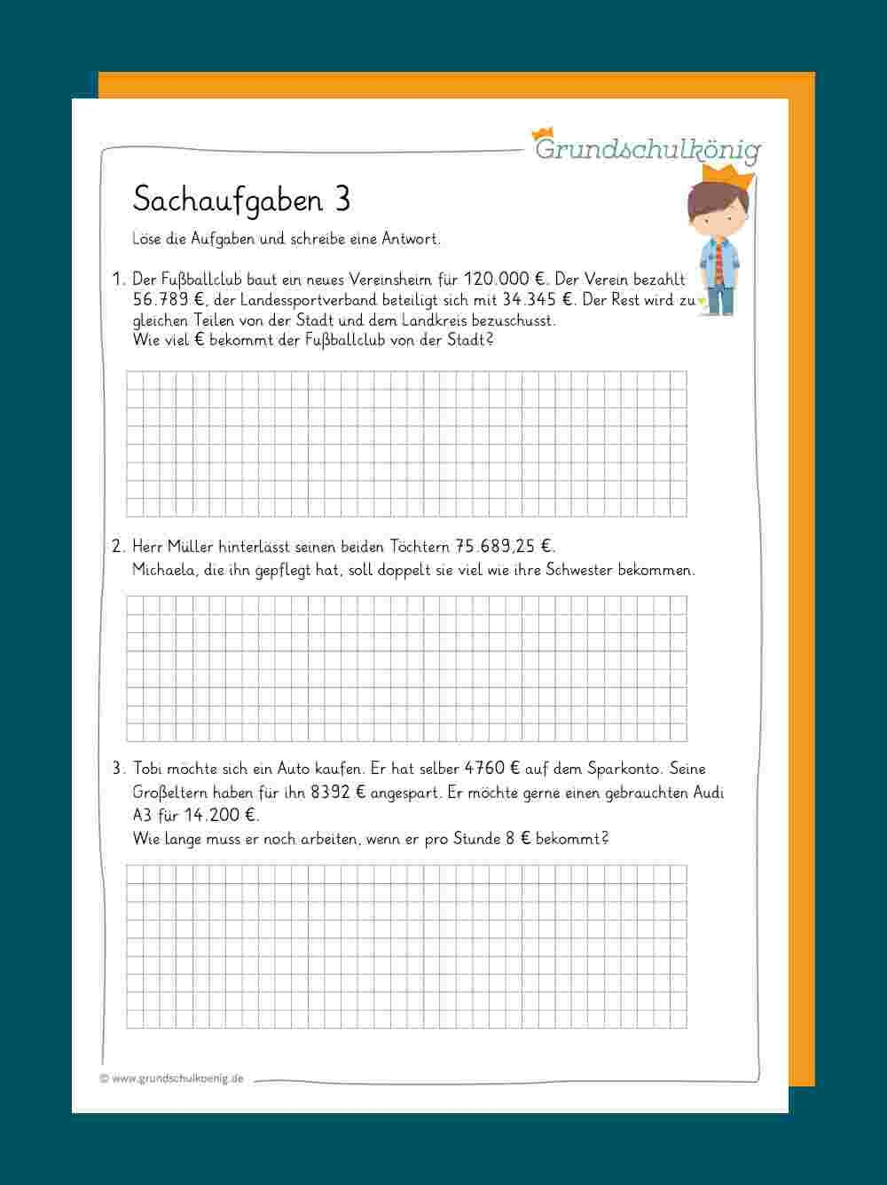 Arbeitsblätter Zum Ausdrucken Mathe Klasse 3