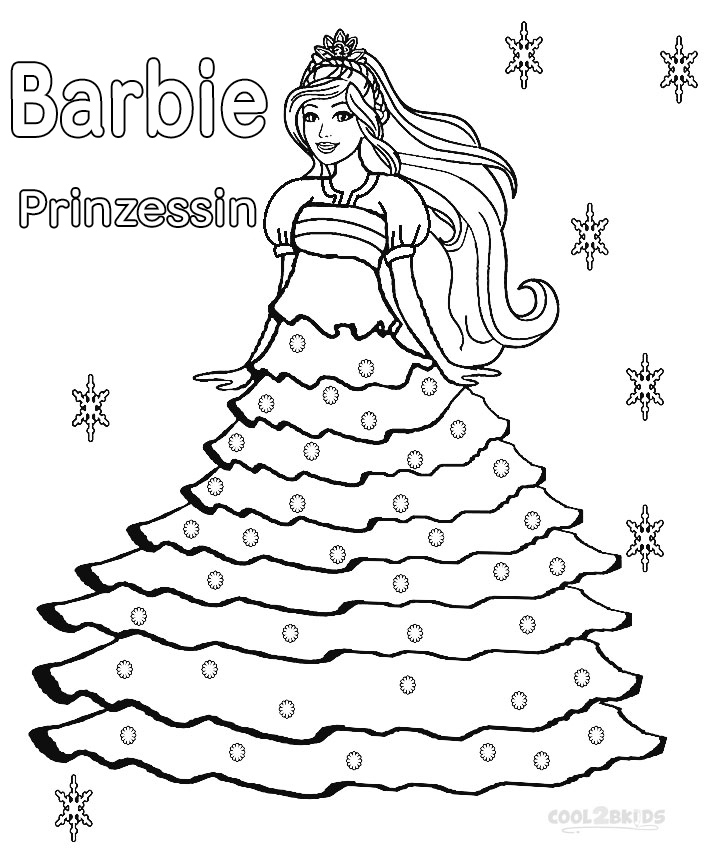 Ausmalbilder Barbie Prinzessin Malvorlagen Kostenlos Zum Ausdrucken
