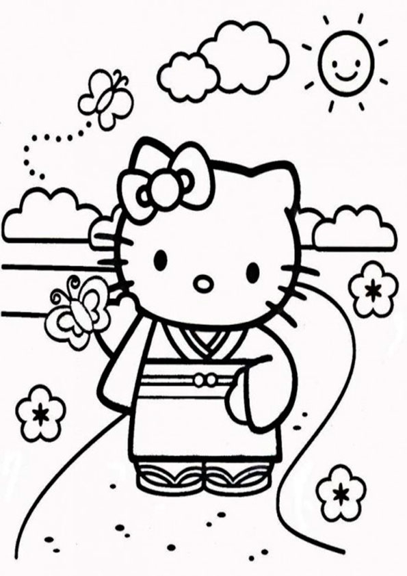 Ausmalbilder Hello Kitty 91 | Ausmalbilder Hello Kitty