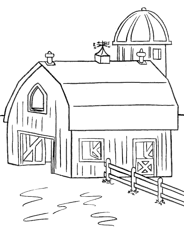 barn printable coloring pages