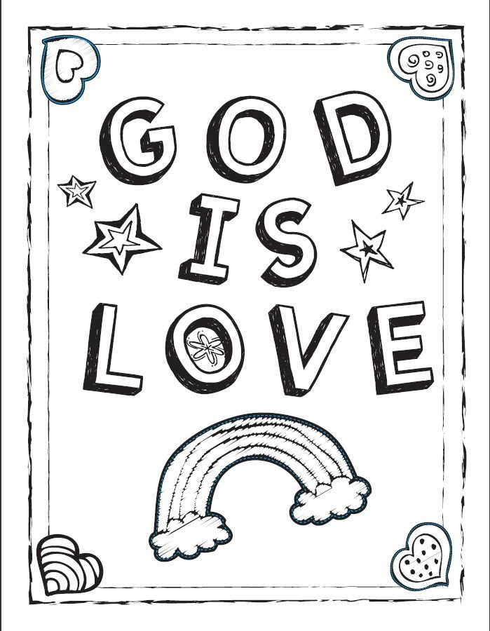 god 039 s love coloring page