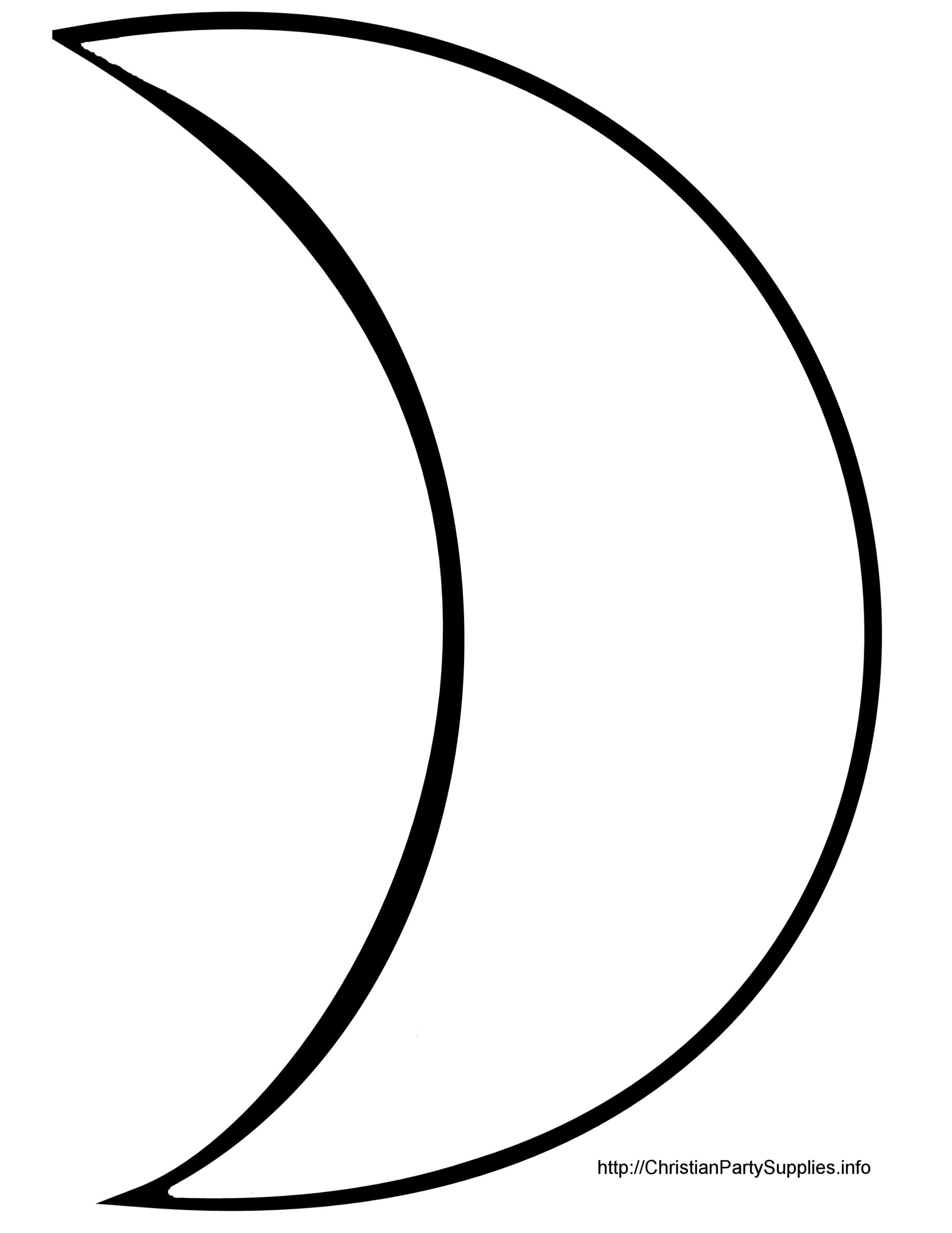 crescent shape coloring page