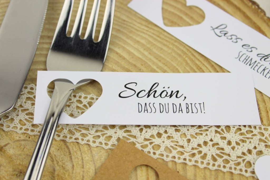 Diy Tischkarten Einfach Selber Machen + Kostenlose Vorlagen Hochzeit