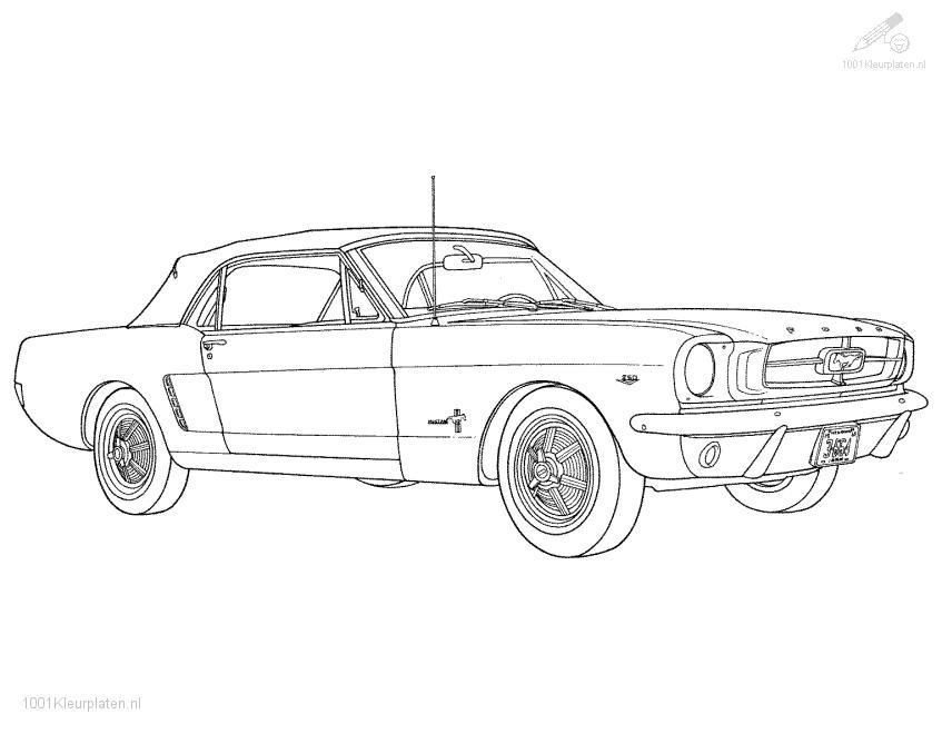 ford mustang coloring page