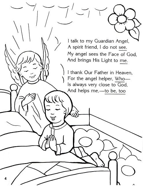 guardian angel coloring page