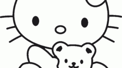 Free Coloring Pages For Kids: Hello Kitty Coloring Sheet
