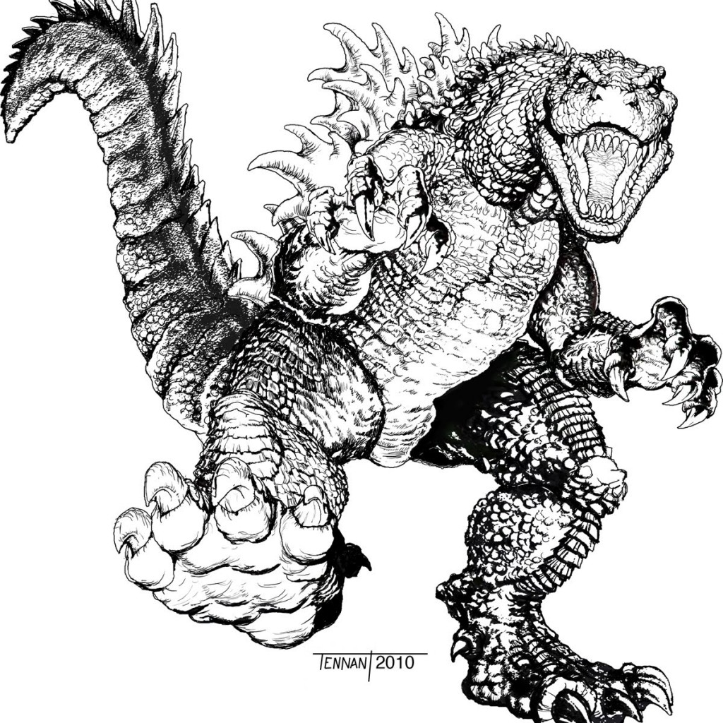 godzila coloring pages