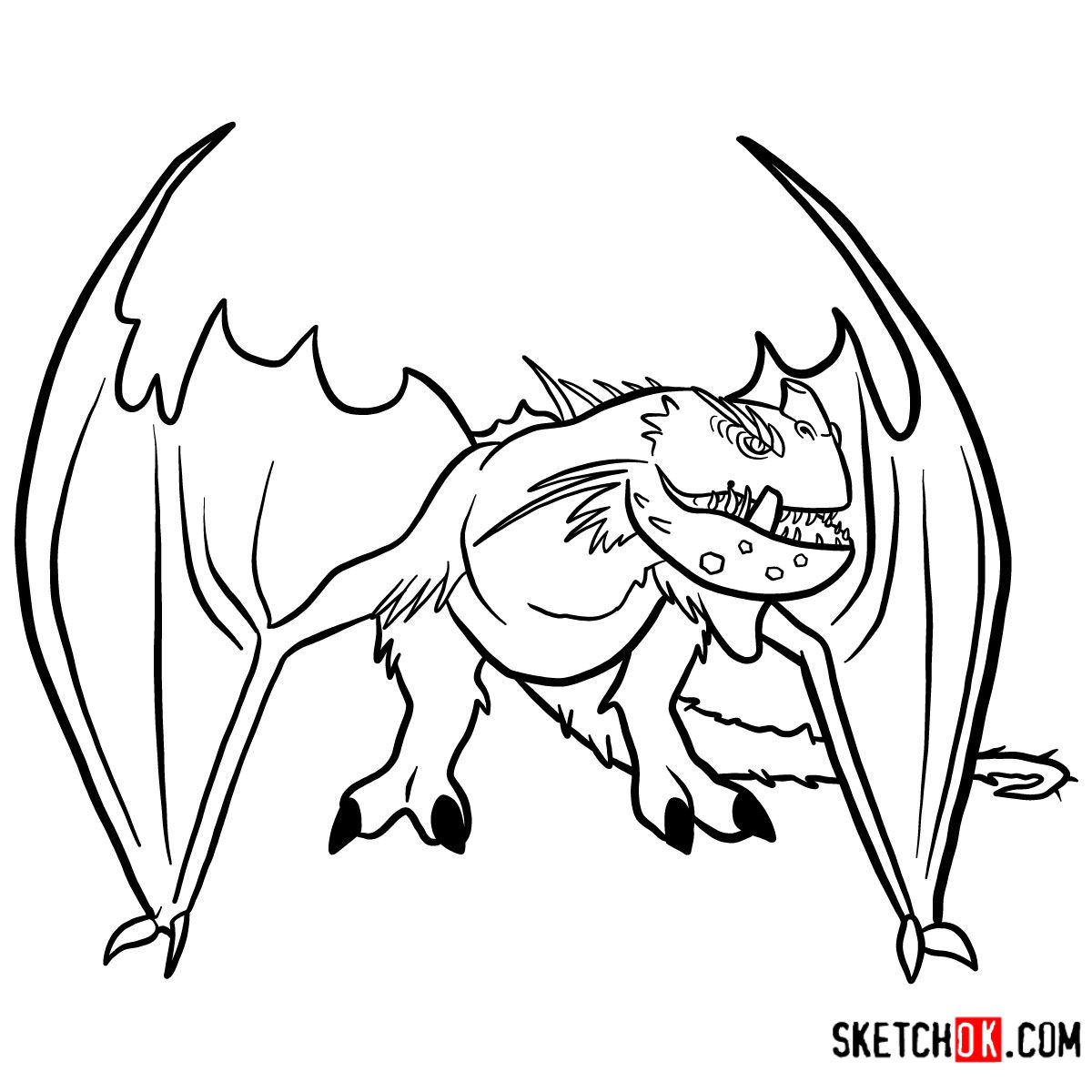 How To Draw The Snow Wraith Dragon | How To Train Your Dragon