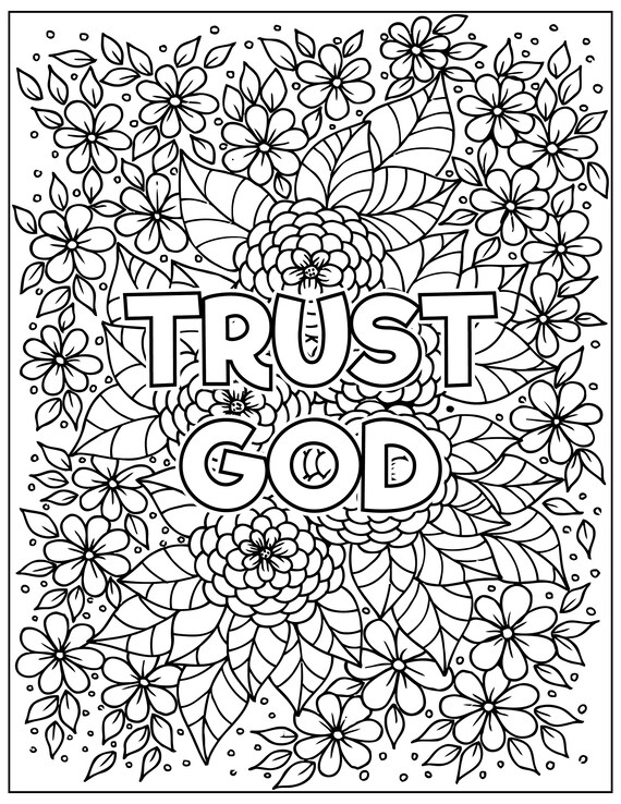 trust god coloring page