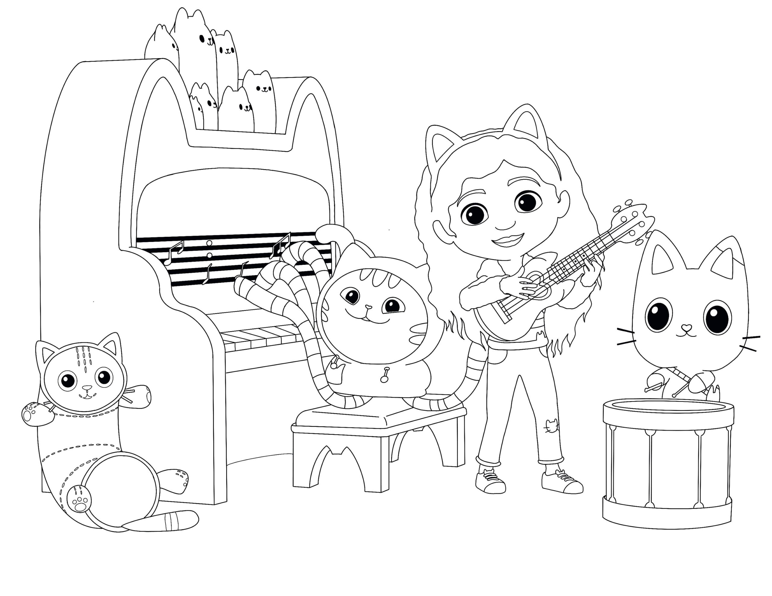 gabby 039 s dollhouse dj catnip coloring pages