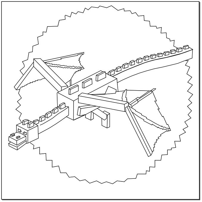 minecraft pickaxe coloring page