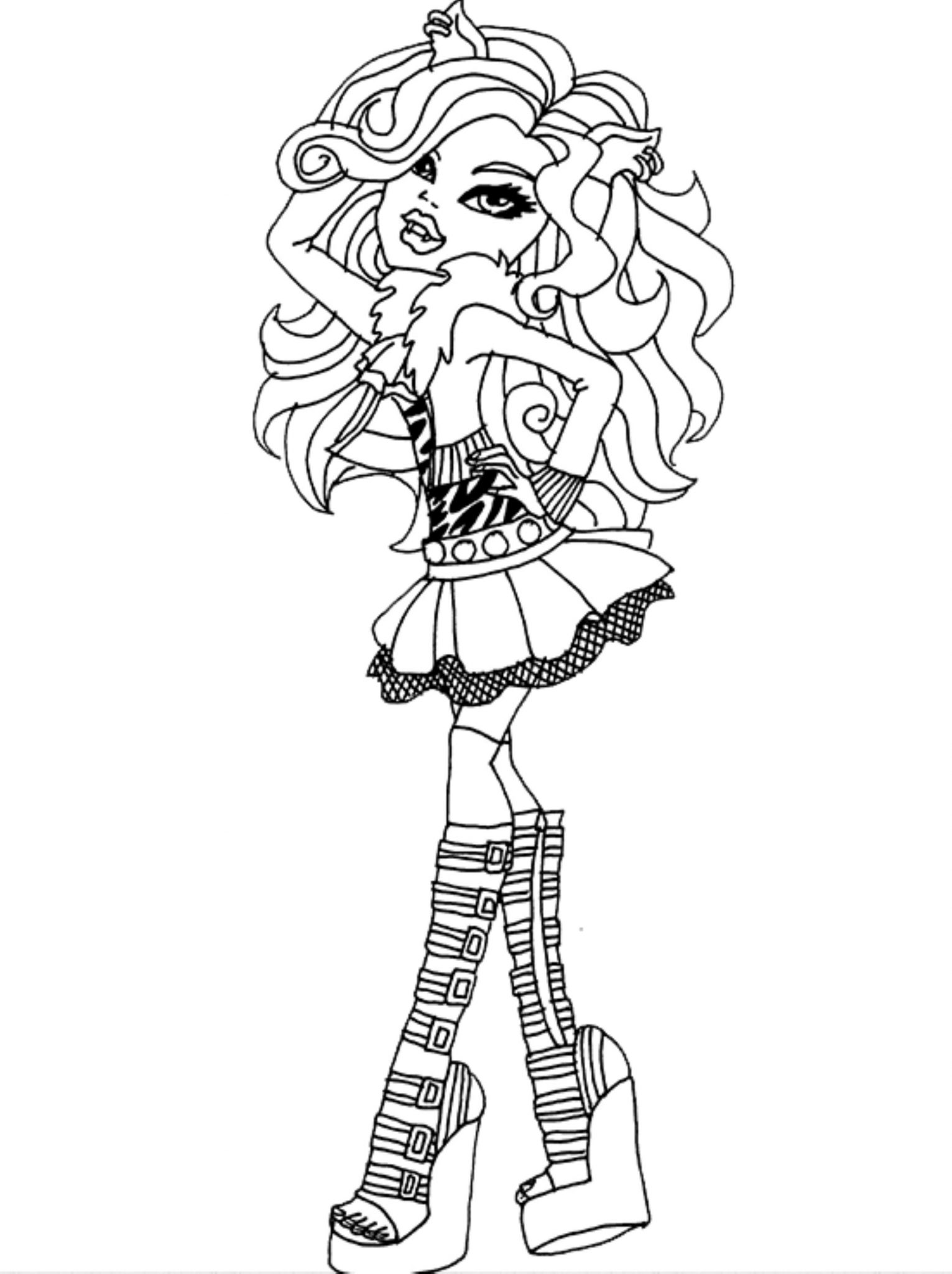 monster high coloring pages to print