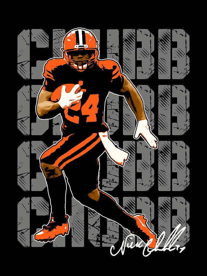 nick chubb coloring page