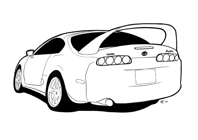 toyota supra coloring page