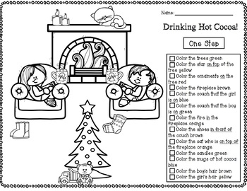 following directions coloring page