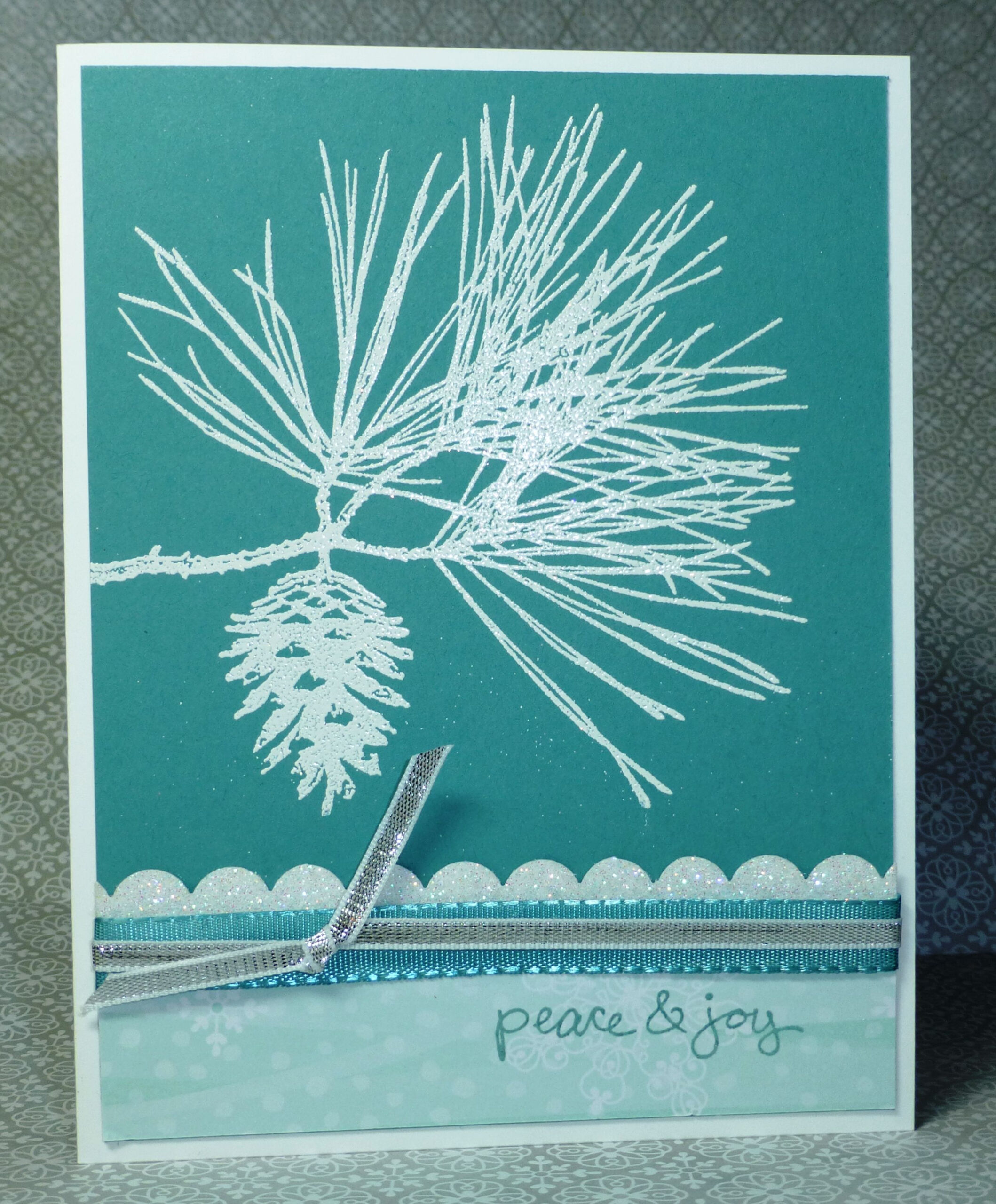 Ornamental Pine Christmas Card Using Ornamental Pine Stamp Set From