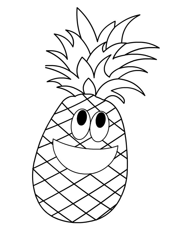 pineapple coloring page