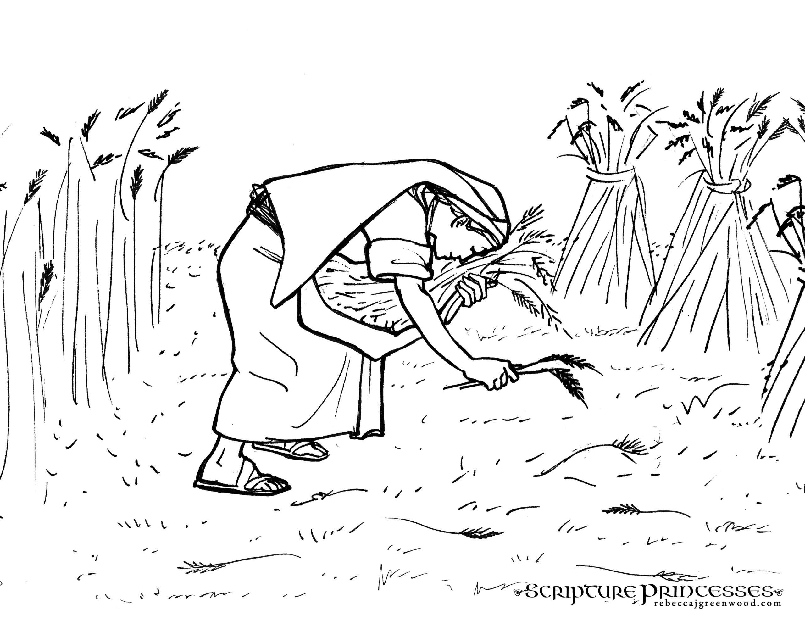 ruth and boaz coloring page