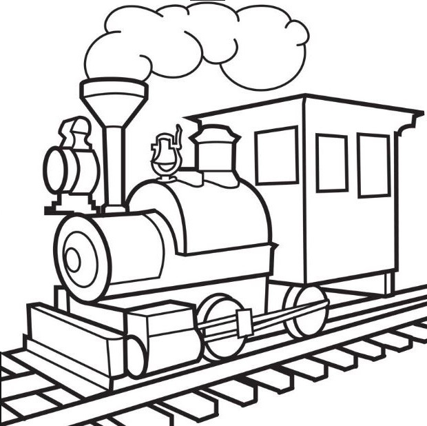 train track coloring page