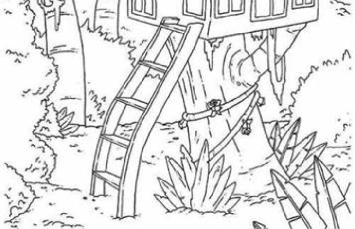 tree house coloring page tree house coloring page