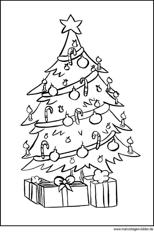 Weihnachtsbaum Malvorlagen Ausmalbild Weihnachtsbaum Und Geschenke Zum