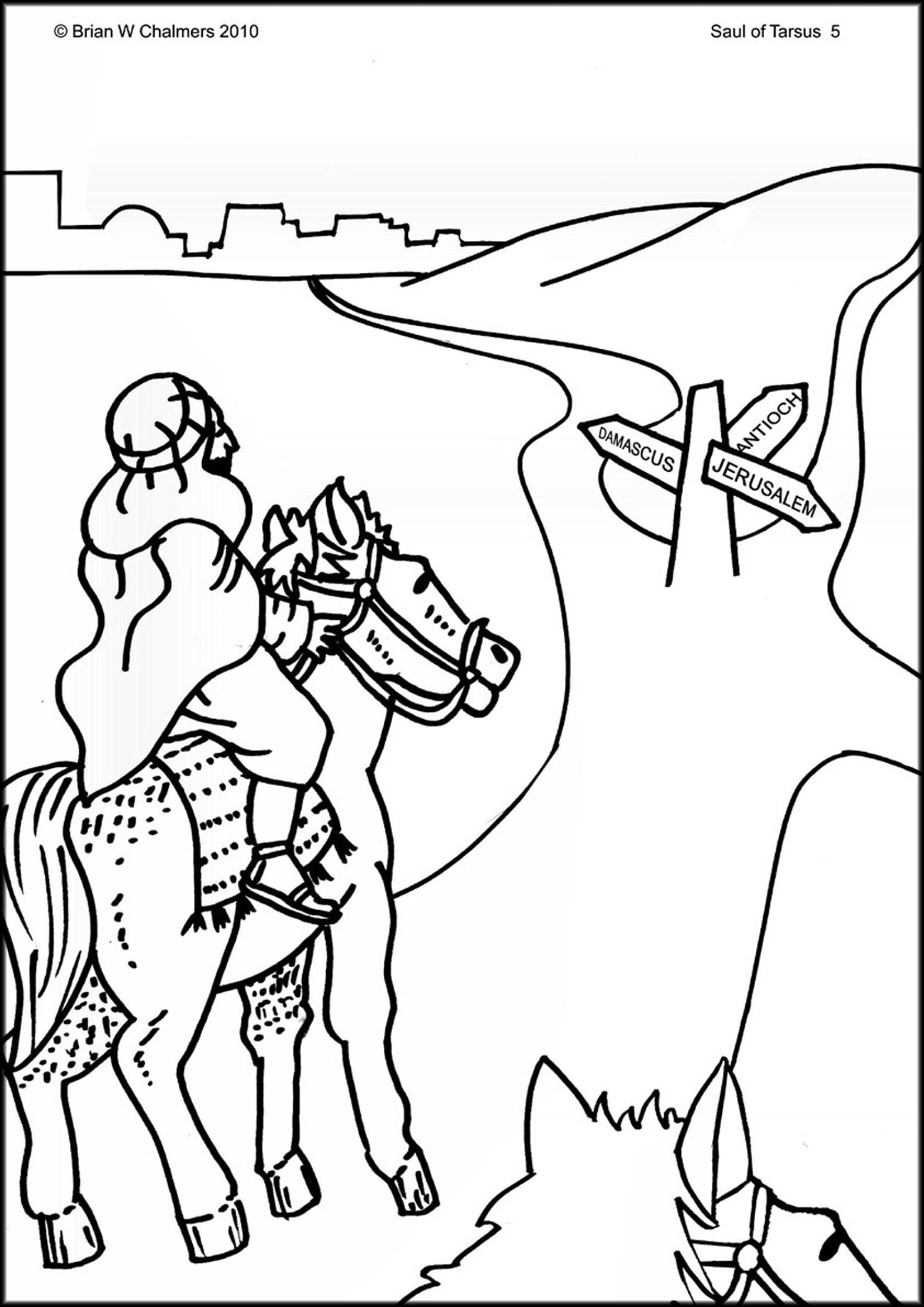 saul becomes paul coloring pages