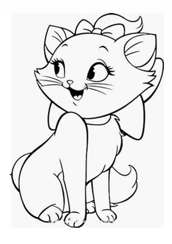 princess cat coloring pages