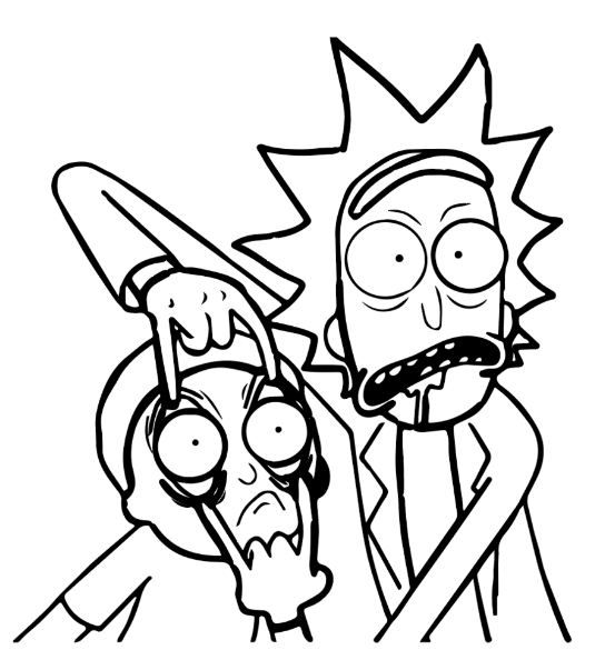 rick and morty trippy coloring pages