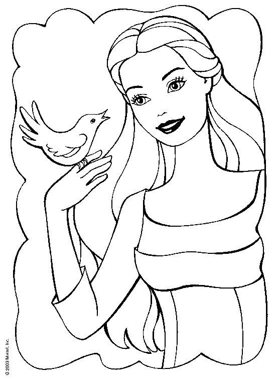 coloriage de barbie a imprimer 2