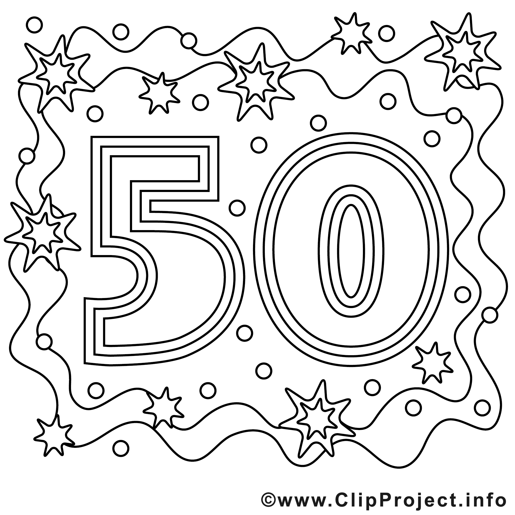 35 coloriage 50 ans images