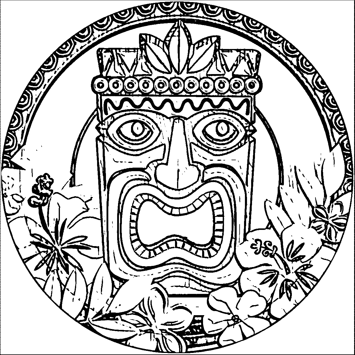 hawaiian coloring pages