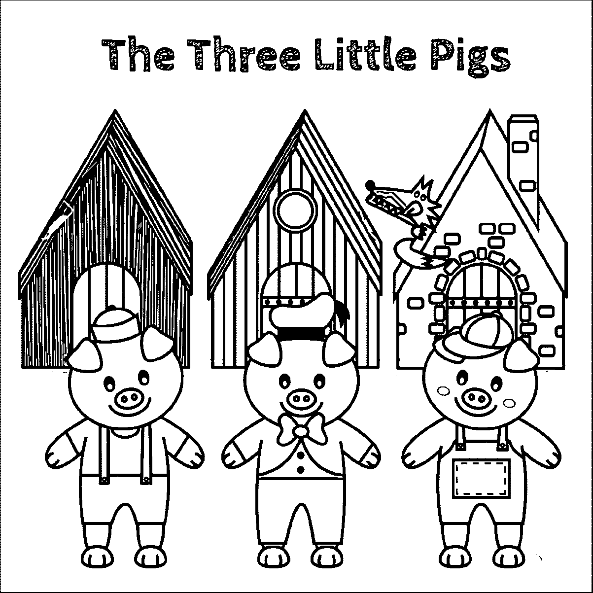 the three little pigs coloring pages